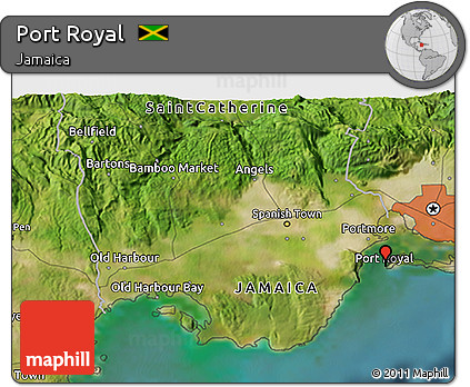 Satellite 3D Map of Port Royal