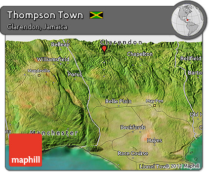Satellite 3D Map of Thompson Town
