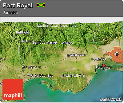 Satellite 3D Map of Port Royal