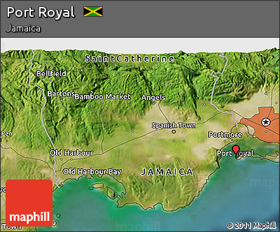 Satellite 3D Map of Port Royal