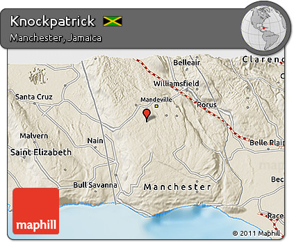 Shaded Relief 3D Map of Knockpatrick