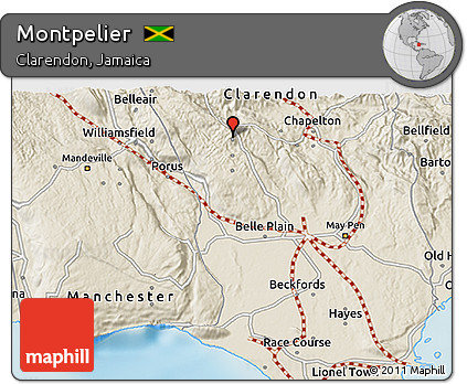Shaded Relief 3D Map of Montpelier