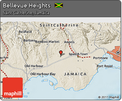 Shaded Relief 3D Map of Bellevue Heights