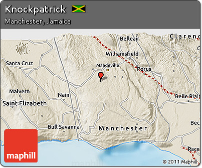 Shaded Relief 3D Map of Knockpatrick