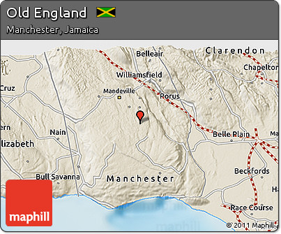 Shaded Relief 3D Map of Old England