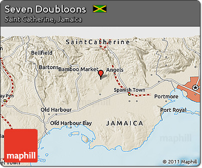 Shaded Relief 3D Map of Seven Doubloons