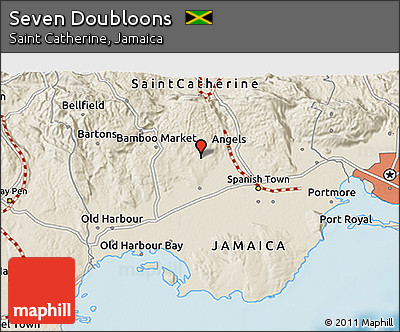 Shaded Relief 3D Map of Seven Doubloons