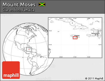 Blank Location Map of Mount Moses