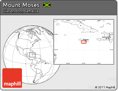 Blank Location Map of Mount Moses