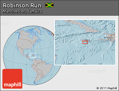 Gray Location Map of Robinson Run, hill shading
