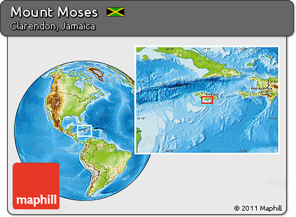 Physical Location Map of Mount Moses