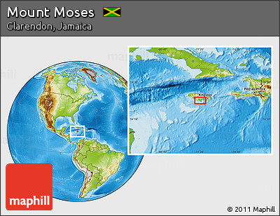 Physical Location Map of Mount Moses