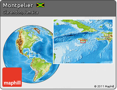 Physical Location Map of Montpelier