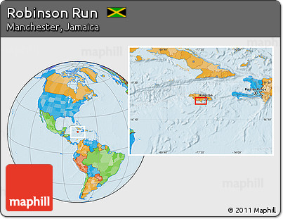 Political Location Map of Robinson Run
