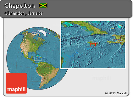Satellite Location Map of Chapelton