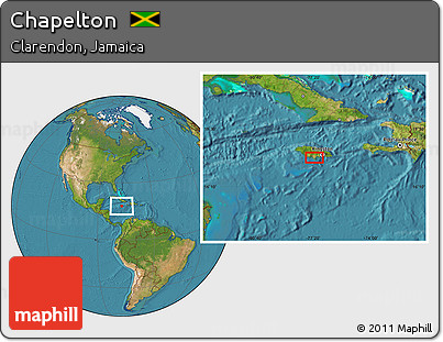 Satellite Location Map of Chapelton