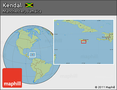 Savanna Style Location Map of Kendal