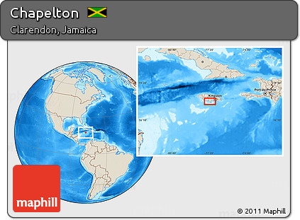 Shaded Relief Location Map of Chapelton
