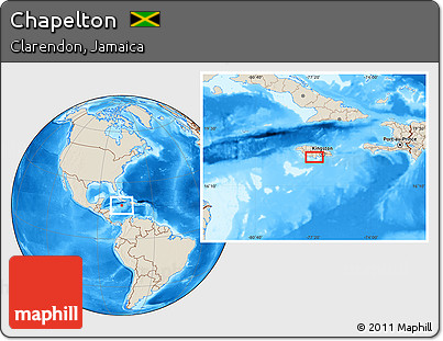Shaded Relief Location Map of Chapelton