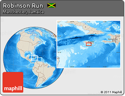 Shaded Relief Location Map of Robinson Run