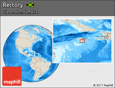 Shaded Relief Location Map of Rectory