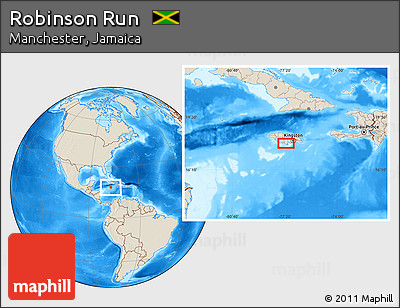 Shaded Relief Location Map of Robinson Run
