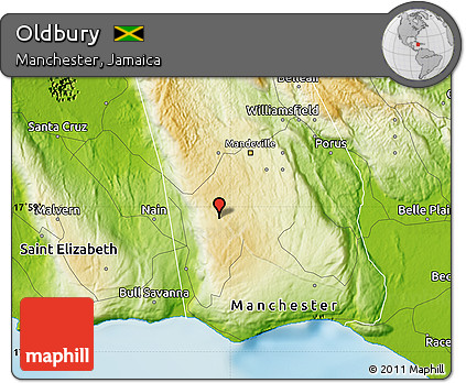 Physical Map of Oldbury
