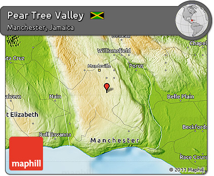 Physical Map of Pear Tree Valley