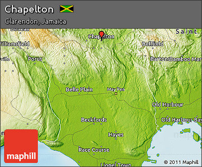 Physical Map of Chapelton
