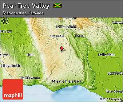 Physical Map of Pear Tree Valley