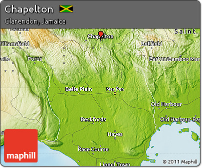 Physical Map of Chapelton