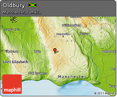 Physical Map of Oldbury
