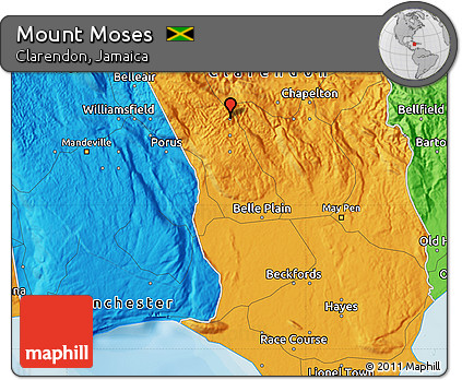 Political Map of Mount Moses