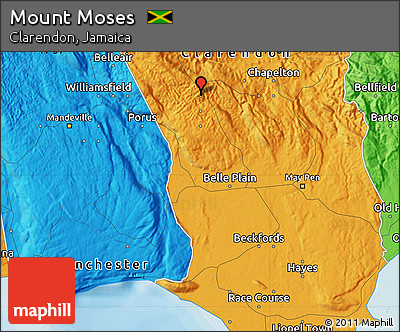 Political Map of Mount Moses
