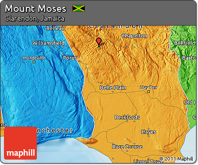 Political Map of Mount Moses