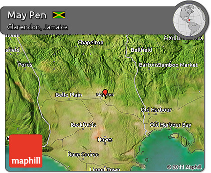 Map Of May Pen Clarendon Free Satellite Map Of May Pen