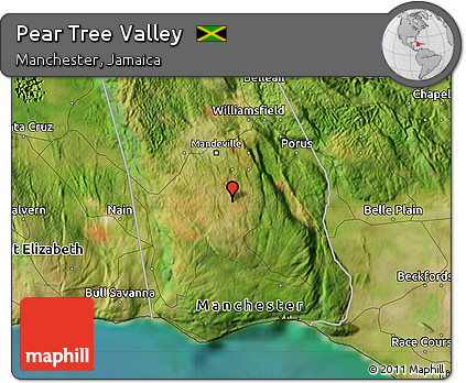 Satellite Map of Pear Tree Valley