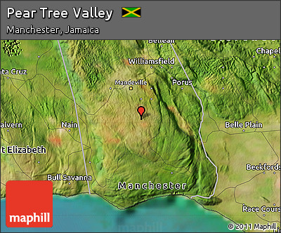 Satellite Map of Pear Tree Valley