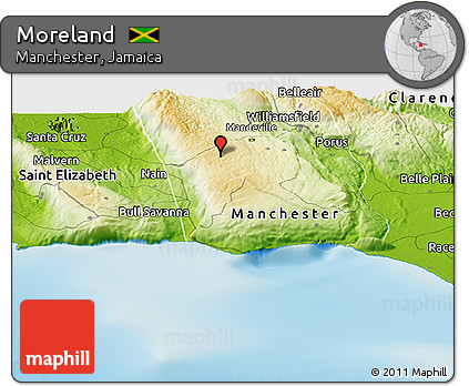 Physical Panoramic Map of Moreland