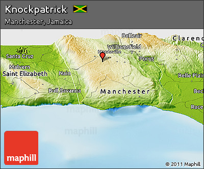 Physical Panoramic Map of Knockpatrick