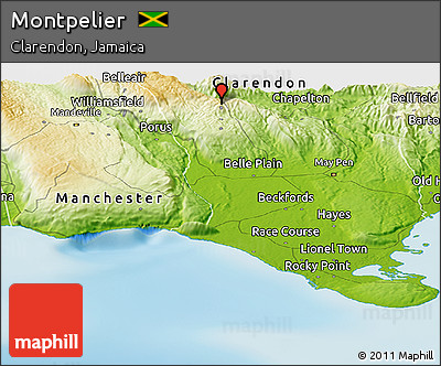 Physical Panoramic Map of Montpelier