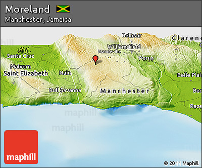 Physical Panoramic Map of Moreland