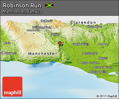 Physical Panoramic Map of Robinson Run