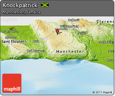 Physical Panoramic Map of Knockpatrick