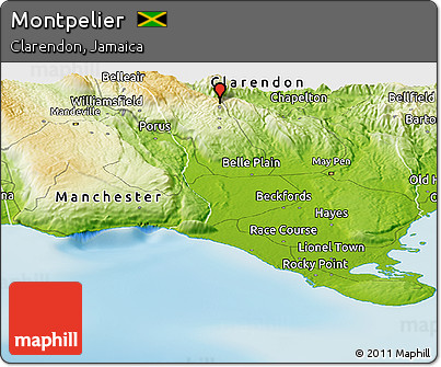Physical Panoramic Map of Montpelier