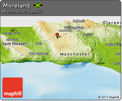 Physical Panoramic Map of Moreland