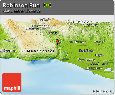 Physical Panoramic Map of Robinson Run