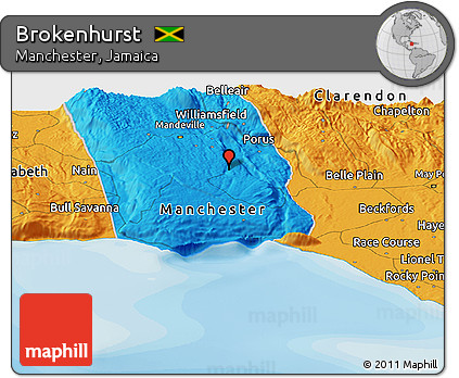 Political Panoramic Map of Brokenhurst