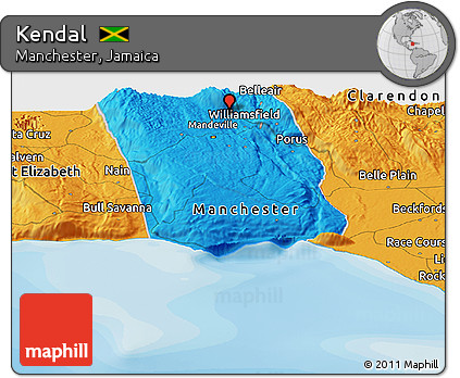Political Panoramic Map of Kendal