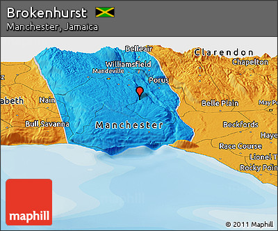 Political Panoramic Map of Brokenhurst